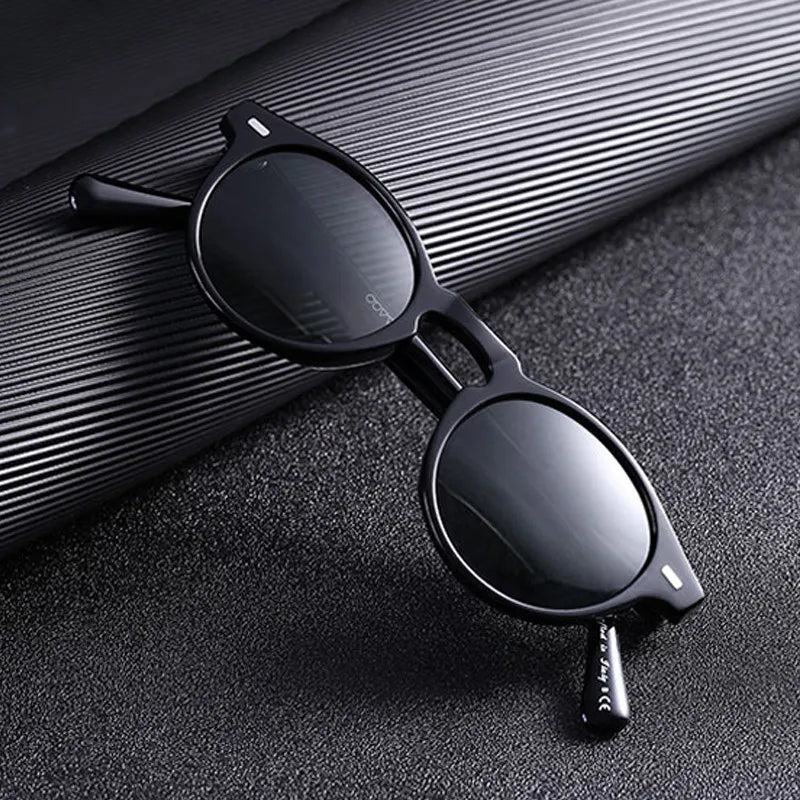 2024 Round Cat Eye Retro Men Sunglasses Fashion Women Brand Designer Driving Sunglasses Men and Women Glasses Oculos De Sol