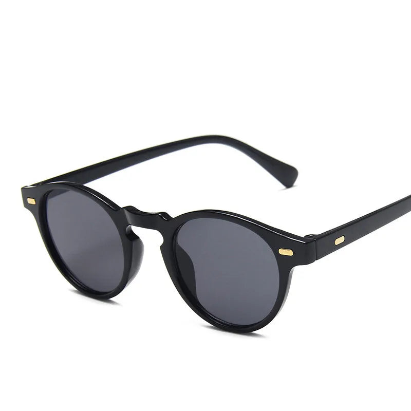 2024 Round Cat Eye Retro Men Sunglasses Fashion Women Brand Designer Driving Sunglasses Men and Women Glasses Oculos De Sol